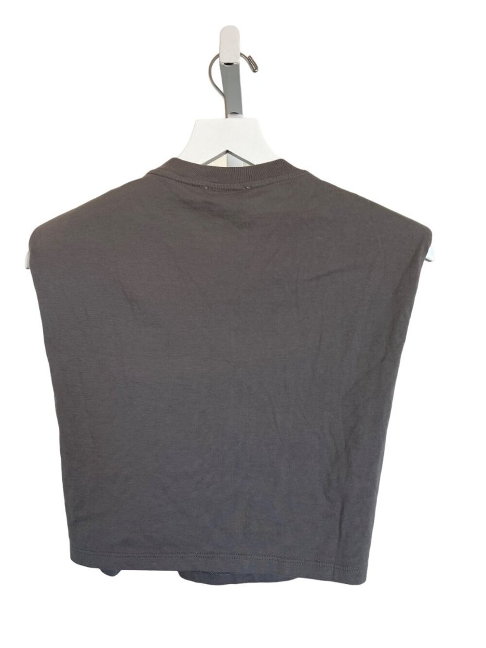 Babaton Grey Cropped Top With Shoulder Pads - Picture 4 of 4